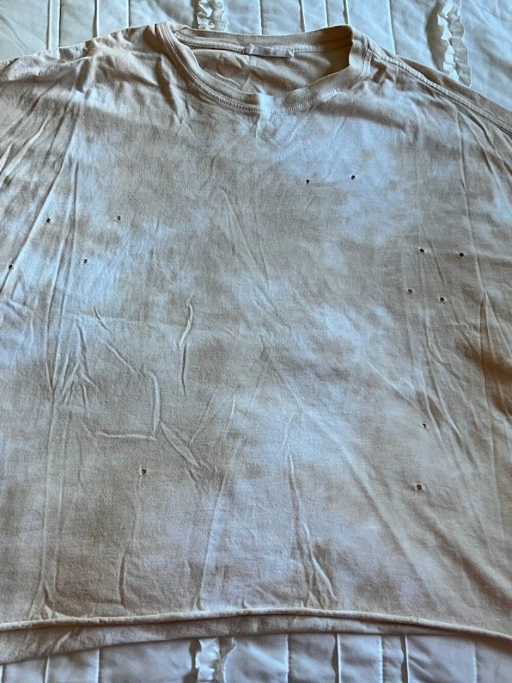 Talulah Womans Tie Dye Cream Medium Short Sleeve Tee